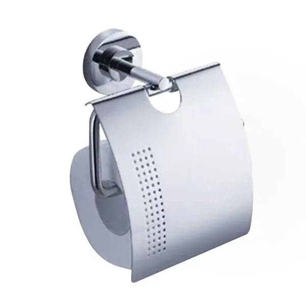Fresca Alzato Single Post Toilet Paper Holder in Chrome - Heavy Duty Brass