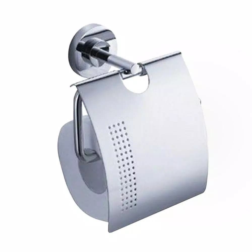 Fresca Alzato Single Post Toilet Paper Holder in Chrome - Heavy Duty Brass