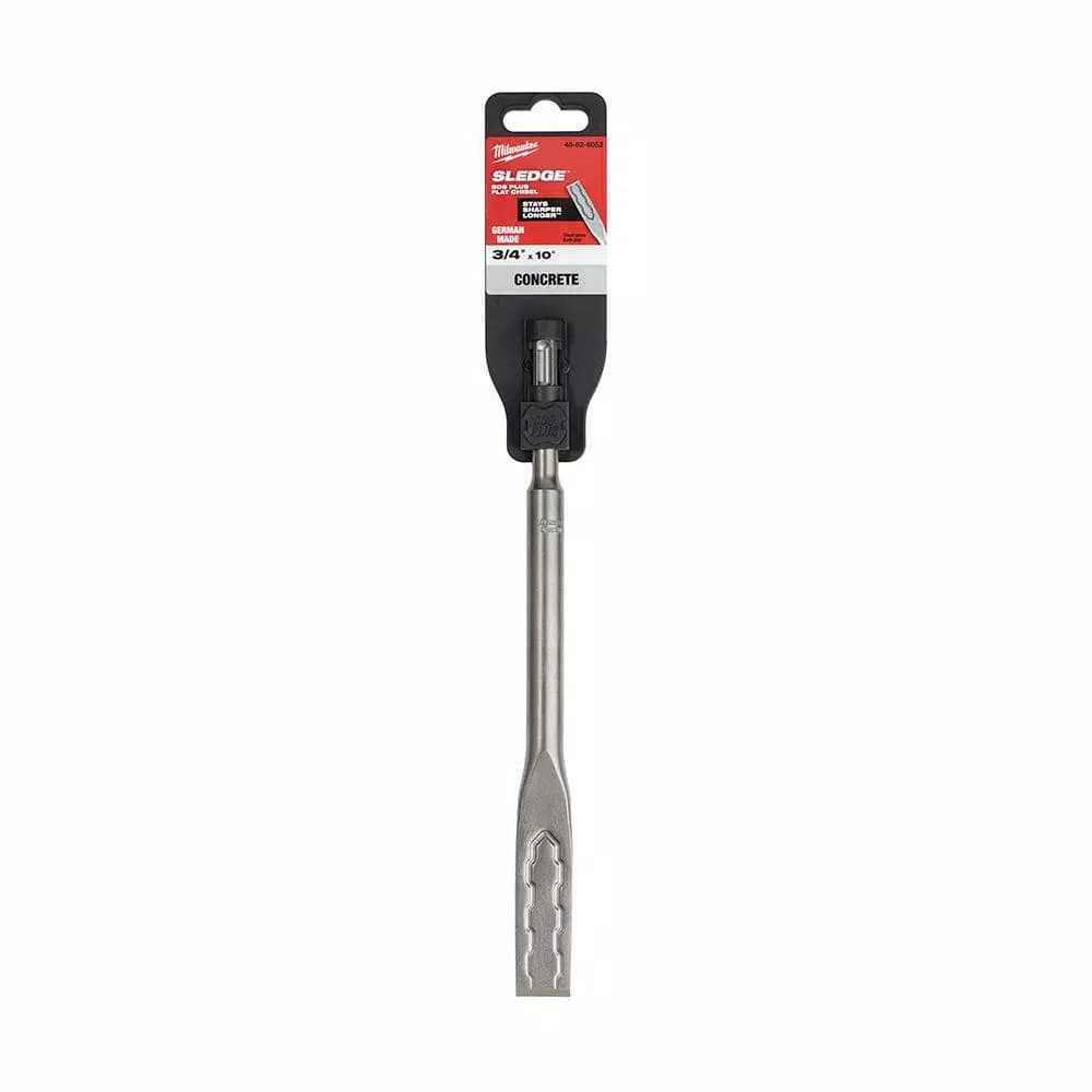 Milwaukee SDS-Plus SLEDGE 3/4 in. x 10 in. Flat Chisel, High-Grade Forged Steel