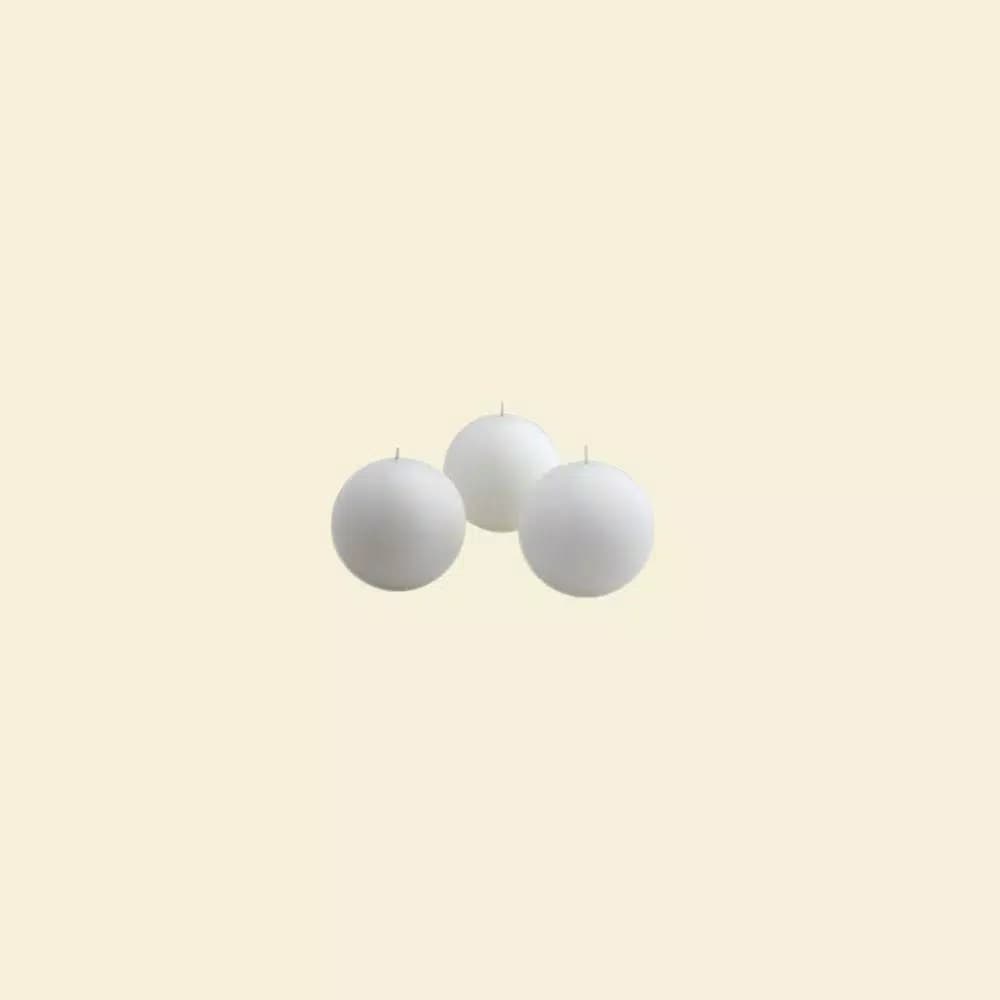 Zest Candle Biedermann and Sons 2 in. White Citronella Ball Candles, 12-Pack