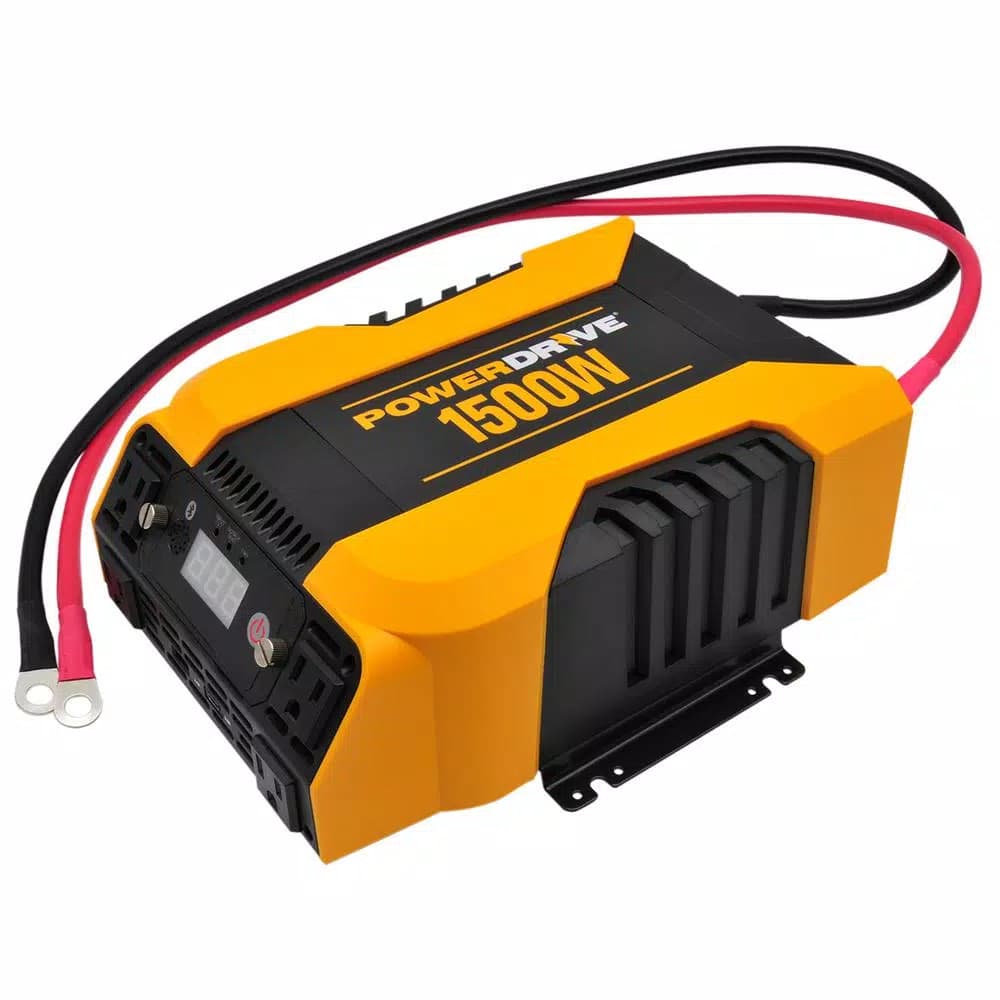 PowerDrive 1500W Power Inverter with Bluetooth App Control, 4 AC Outlets, USB-C & USB Ports