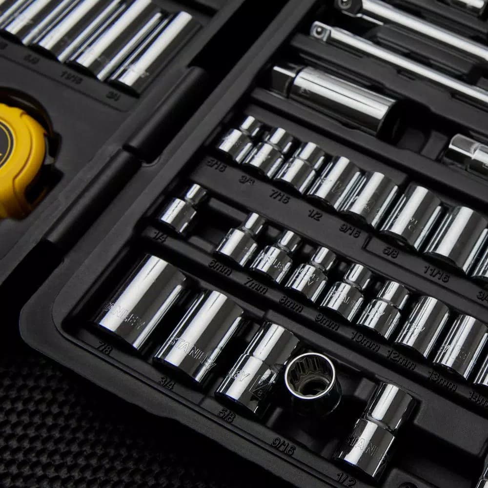 Stanley 170-Piece Mechanics Tool Set with Sockets, Wrenches, and Hand Tools