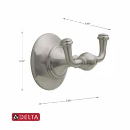 Delta Greenwich II Double Prong Towel Hook, SpotShield Brushed Nickel thumbnail 4
