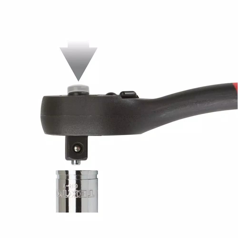 TEKTON 1/4 in. Drive 5 in. Composite Ratchet with 72-Tooth Gear