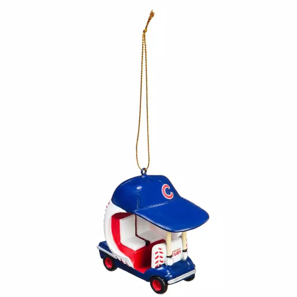 Team Sports America Chicago Cubs MLB Field Car Christmas Ornament - Detailed Resin Baseball Cap Design