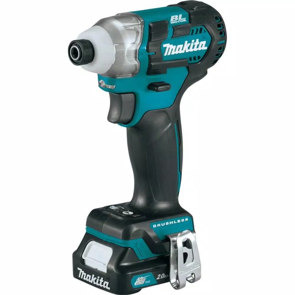 Makita 12V MAX CXT Brushless 1/4 in. Cordless Impact Driver Kit with (2) 2.0Ah Batteries, Charger, and Hard Case