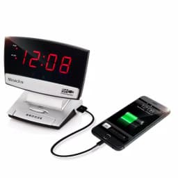 Westclox Digital LED Alarm Clock with USB Charging Port and Snooze thumbnail 2