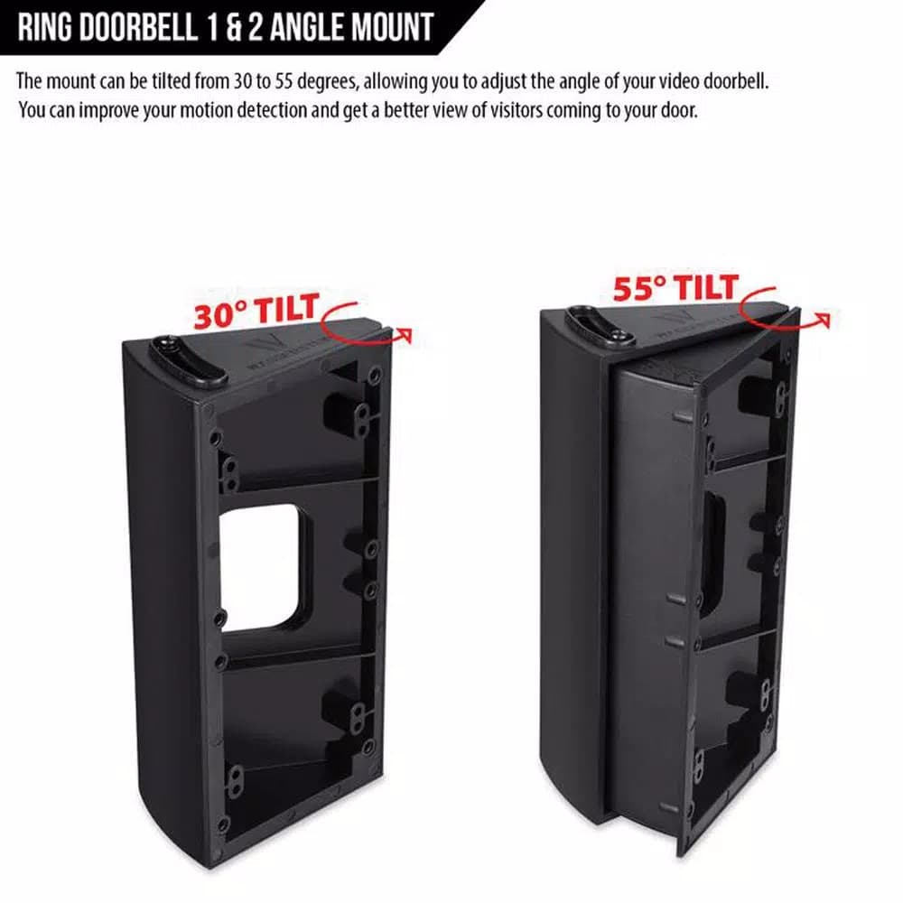 Wasserstein Adjustable Angle Wall Mount for Ring Video Doorbell 1, 2, and 3