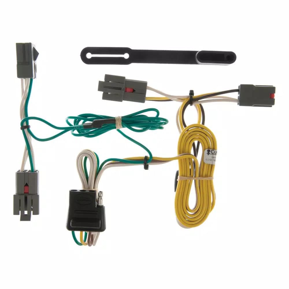 CURT Custom Vehicle-Trailer Wiring Harness, 4-Way Flat, Quick T-Connector for Crown Victoria, Mustang, Grand Marquis