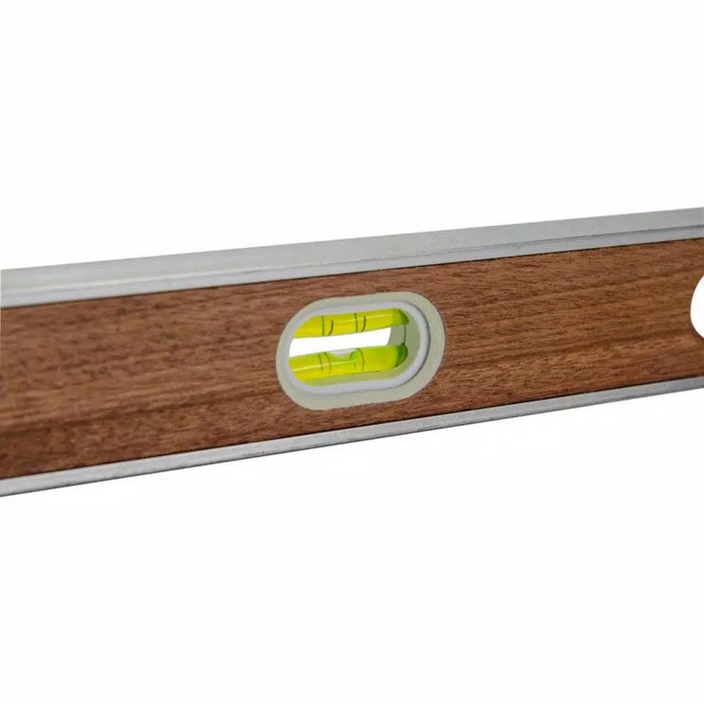 Bon Tool 48 in. Aluminum I-Beam Level with Mahogany Inlay and Hand Holes