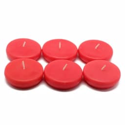 Zest Candle Ruby Red Floating Candles, 2.25 in. Diameter (Box of 24) thumbnail 2