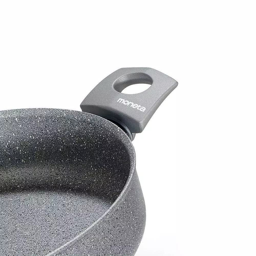 Moneta Greystone 10 in. Saute Casserole Pan, 3 Qt. Cast Aluminum with Artech Stone Non-Stick Coating