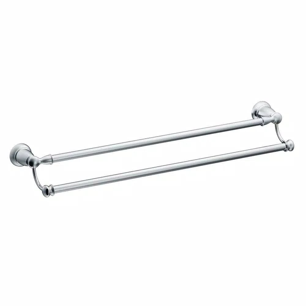 MOEN Banbury 24 in. Double Towel Bar, Chrome Finish
