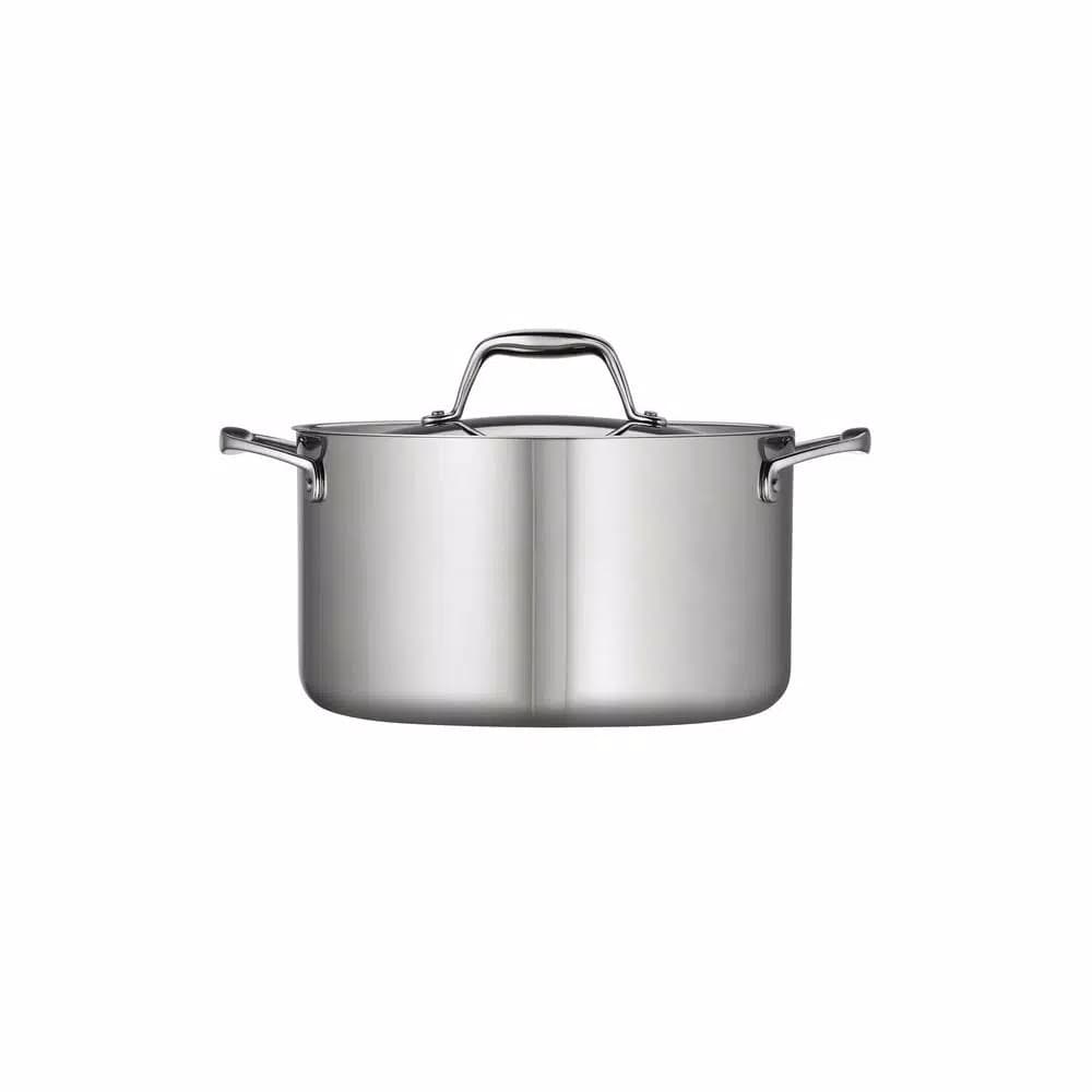 Tramontina Gourmet Tri-Ply Clad 6 Qt. Stainless Steel Sauce Pot with Lid