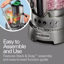 Hamilton Beach Professional 14-Cup Dicing Food Processor, 600W, Grey thumbnail 7