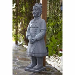 Nearly Natural 40 in. Classic Gray Stone Warrior Statue - Indoor/Outdoor Decorative Sculpture thumbnail 5