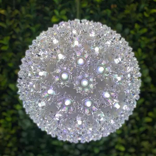 HOLIDYNAMICS HOLIDAY LIGHTING SOLUTIONS 7.5 in. Dynamic RGB Premier Orb - Multi-Color LED Lighted Sculpture