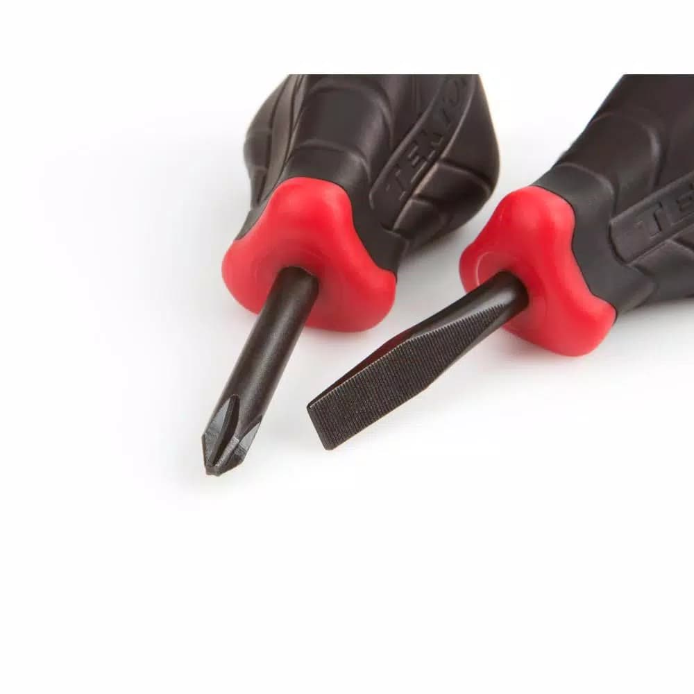 TEKTON 2-Piece Stubby Screwdriver Set, Slotted and Phillips