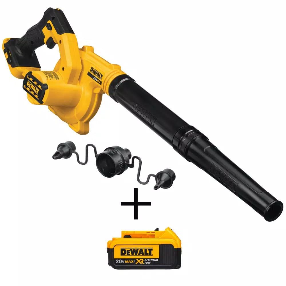 DEWALT 20V MAX Cordless Compact Jobsite Blower, 135 MPH, 100 CFM with (1) 20V 4.0Ah Battery