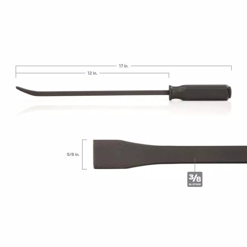 TEKTON 17 in. Angled Tip Pry Bar with Steel Striking Cap