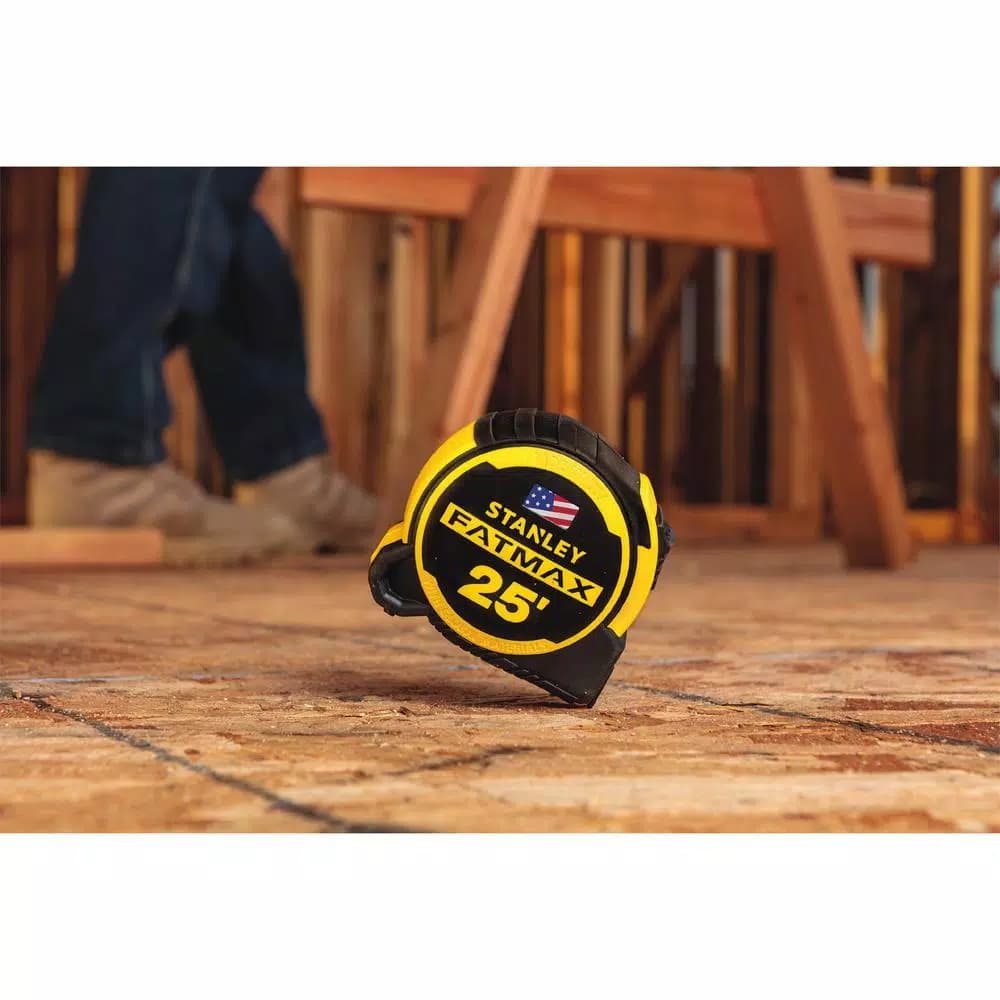 STANLEY FATMAX 25 ft. Tape Measure with MAXSHIELD Coating and Twin-Core Ergonomic Design