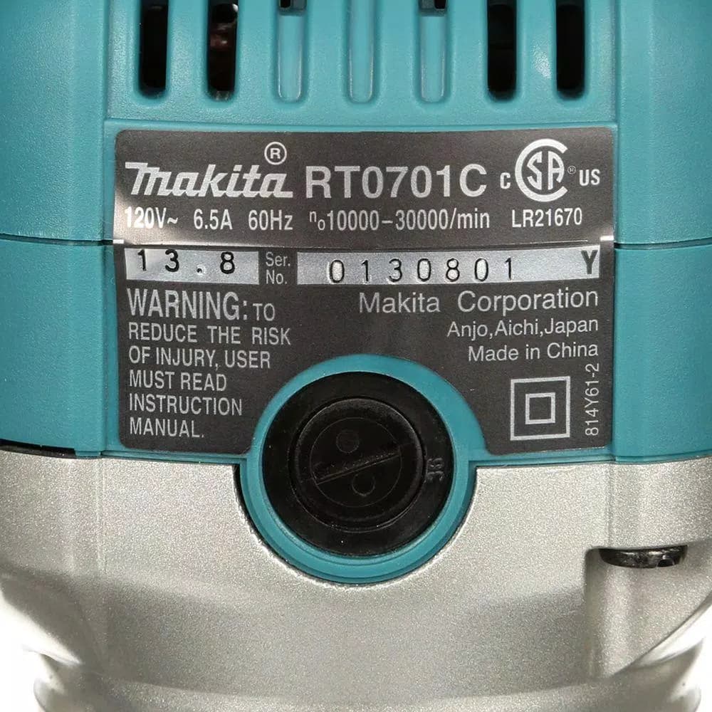 Makita 6.5 Amp 1-1/4 HP Corded Variable Speed Compact Router Kit with 3 Bases