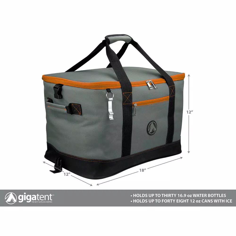 GigaTent Bushwick Collapsible Soft Cooler with Bottle Opener, 48 Can Capacity, Orange