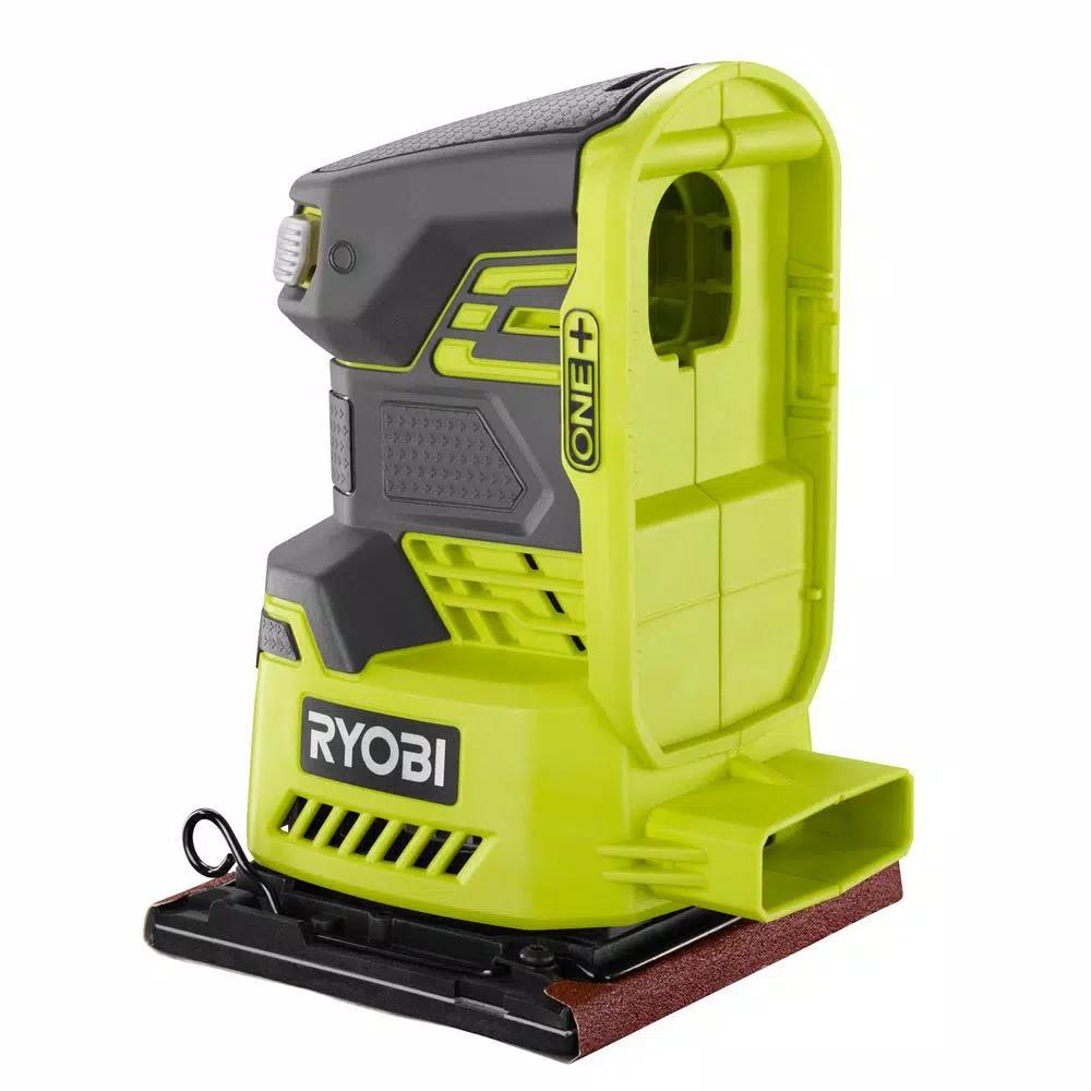 RYOBI 18V ONE+ Cordless 1/4 Sheet Sander Kit with 2.0 Ah Battery and Charger