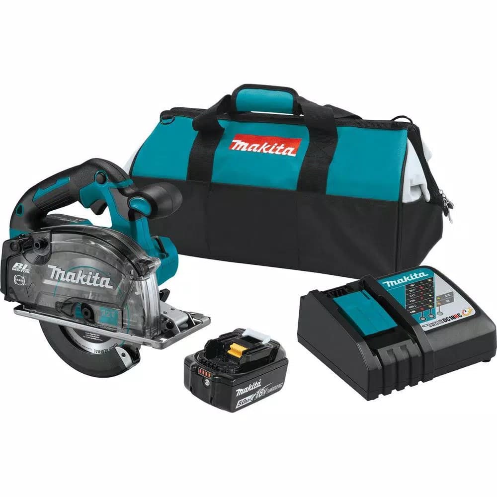 Makita 18V LXT Brushless 5-7/8" Metal Cutting Saw Kit with 5.0Ah Battery & Charger