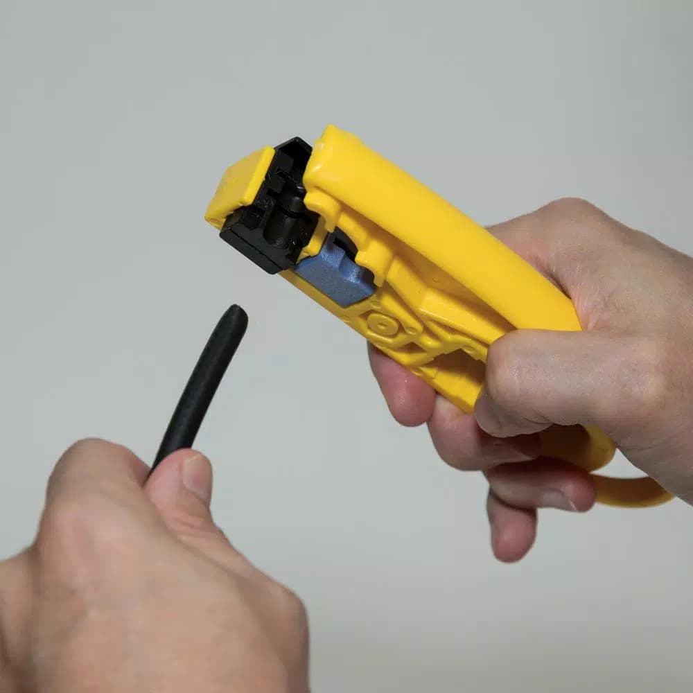 Klein Tools Dual-Cartridge Radial Stripper for Coaxial and Twisted-Pair Cables