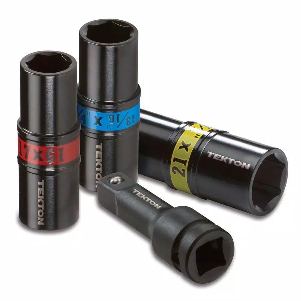 TEKTON 1/2 in. Drive Impact Flip Socket Set, 4-Piece