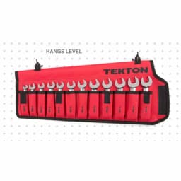 TEKTON 12-Piece Metric Stubby Combination Wrench Set, 8-19 mm with Roll-Up Pouch thumbnail 9