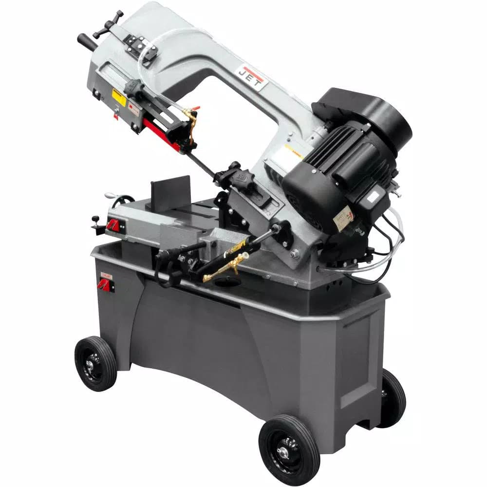 JET HVBS-712 3/4 HP 7 in. x 12 in. Metalworking Horizontal and Vertical Band Saw with Closed Stand
