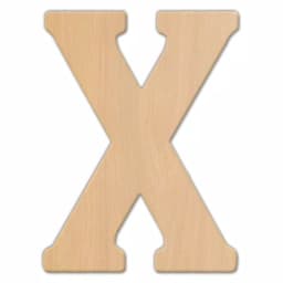 Jeff McWilliams Designs 23 in. Oversized Unfinished Wood Letter X - Industrial Style Wall Decor thumbnail 1
