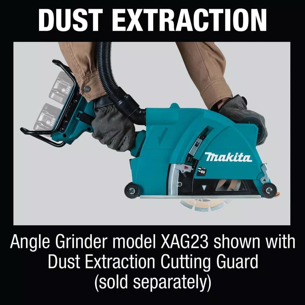 Makita 9 in. 36V X2 LXT Brushless Cordless Angle Grinder with AWS & Electric Brake