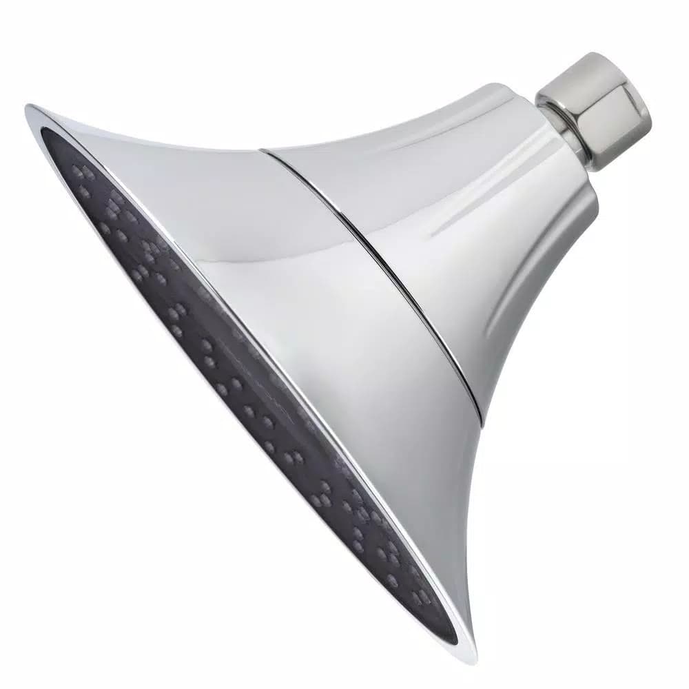 Brondell VivaSpring 6.5 in. Single Wall Mount Fixed Rain Shower Head with KDF Filtration, Chrome