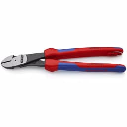 KNIPEX 10 in. Angled High Leverage Diagonal Cutters with Tether Attachment thumbnail 1