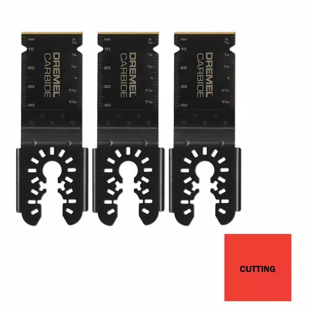 Dremel MM485U Universal Carbide Flush Cutting Blades for Wood, Metal, and Cement (3-Pack)