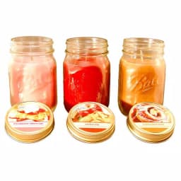 LUMABASE Bake Shoppe Collection 12 oz. Mason Jar Scented Candles, 3-Pack thumbnail 1