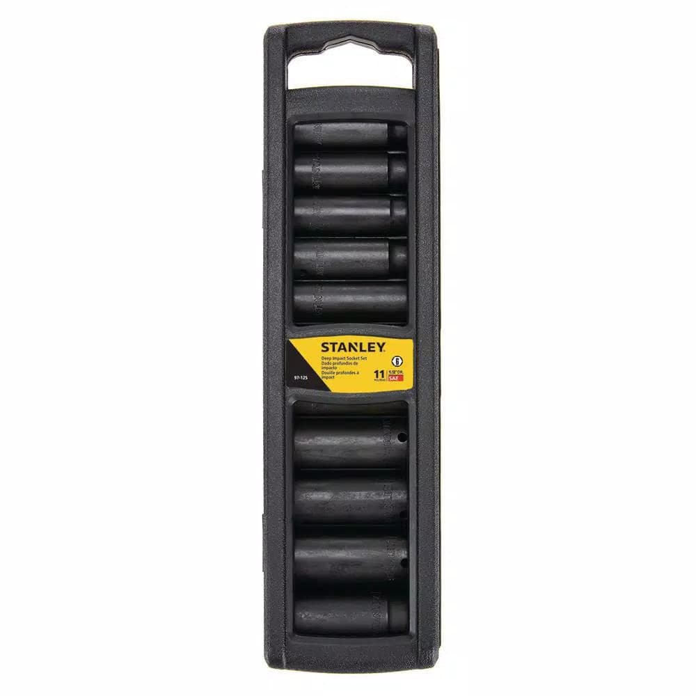Stanley 1/2 in. Drive SAE Deep Impact Socket Set, 11-Piece