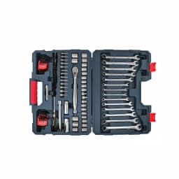 Crescent 128-Piece 3/8 in. Drive SAE/Metric Mechanics Tool Set with Blow-Molded Case thumbnail 2