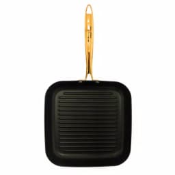 BergHOFF Ouro 11.7 in. Hard-Anodized Aluminum Nonstick Square Grill Pan, Black and Rose Gold thumbnail 2