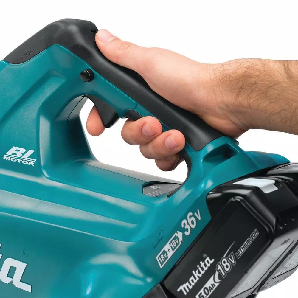 Makita 36V Max LXT Brushless Cordless Blower Kit with (4) 5.0 Ah Batteries and Dual Port Rapid Charger