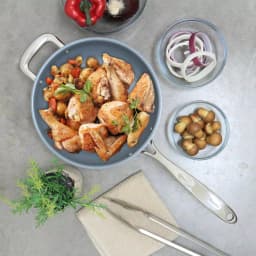 Chantal Induction 21 Steel 3 Qt. Stainless Steel Ceramic Nonstick Saute Pan, Brushed Stainless Steel thumbnail 5