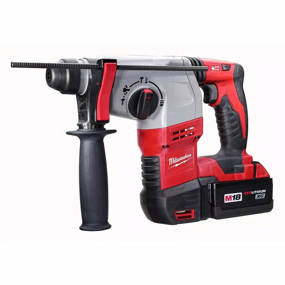 Milwaukee M18 18V SDS-Plus Cordless Rotary Hammer Kit with (2) 3.0Ah Batteries, Charger, and Hard Case