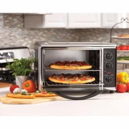 Hamilton Beach 1500-Watt 12-Slice Countertop Convection Toaster Oven with Rotisserie, Black thumbnail 3