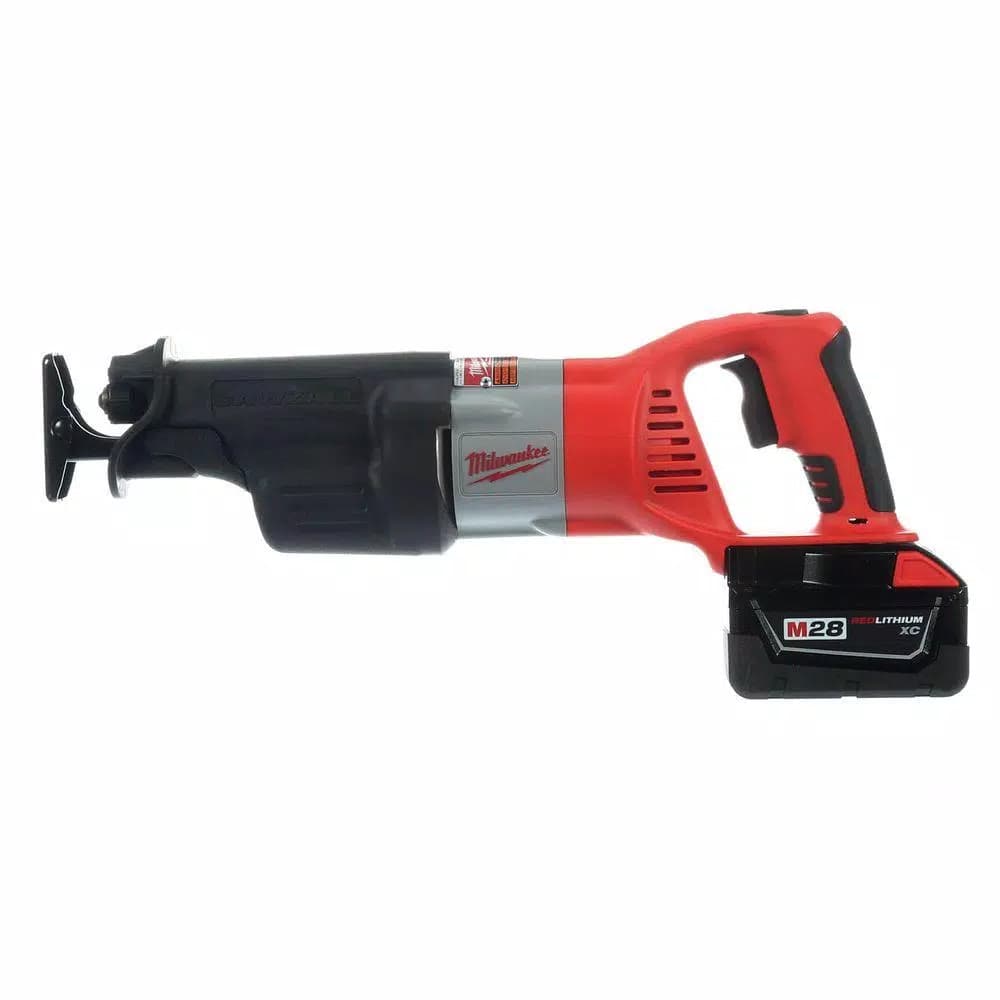 Milwaukee M28 28V Lithium-Ion Cordless Reciprocating Saw Kit with (2) 3.0Ah Batteries, Charger, and Hard Case