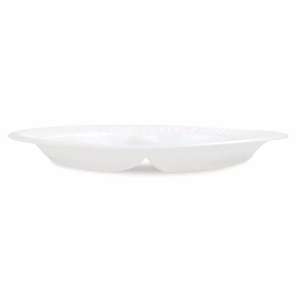 DART Concorde 10.25 in. White 3-Compartment Foam Plastic Plates, 500 Count Case
