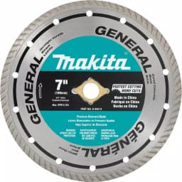 Makita 7 in. Turbo Rim Diamond Blade for Concrete, Brick, and Block thumbnail 1