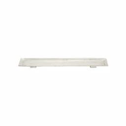 LITTON LANE 35" Silver Rectangular Aluminum Footed Serving Tray with Distressed Texture thumbnail 2